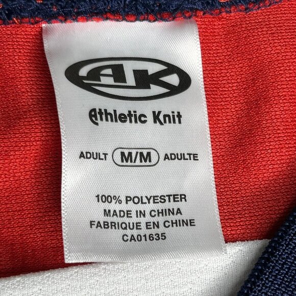 Bombers Ice Hockey Jersey Mens Medium Navy Red Long Sleeve 11 Athletic Knit - Picture 7 of 13